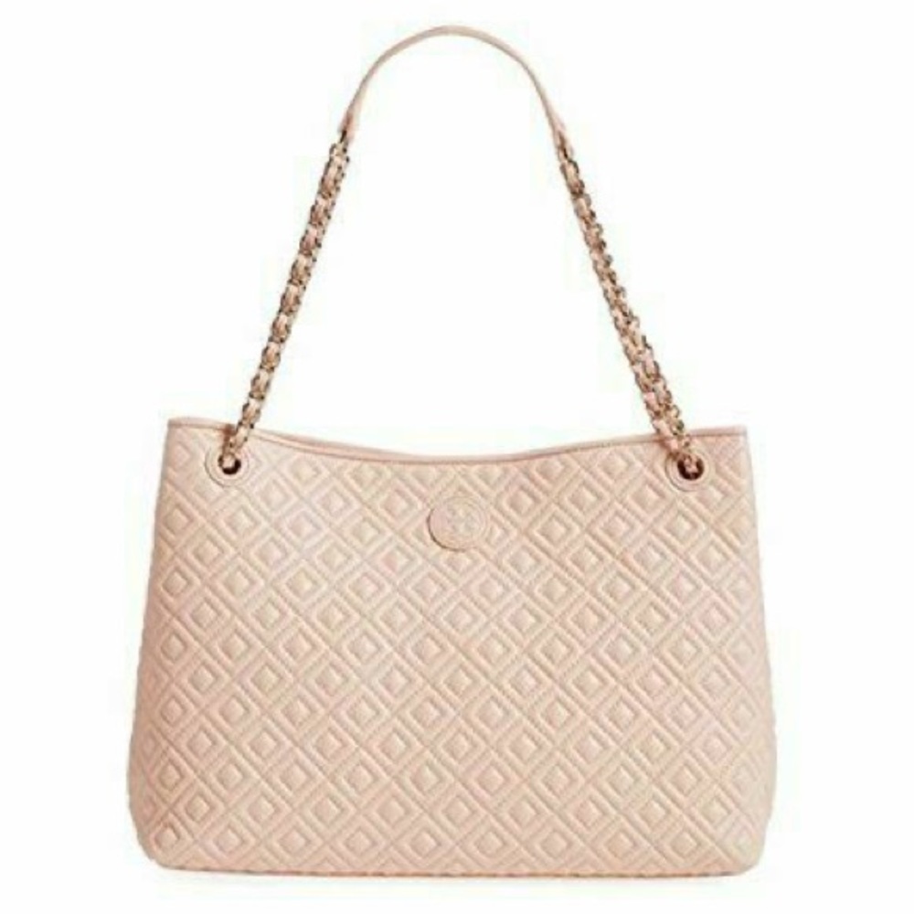 *!!SOLD!!AUTH* Tory Burch Marion Quilted Chain Tote Set